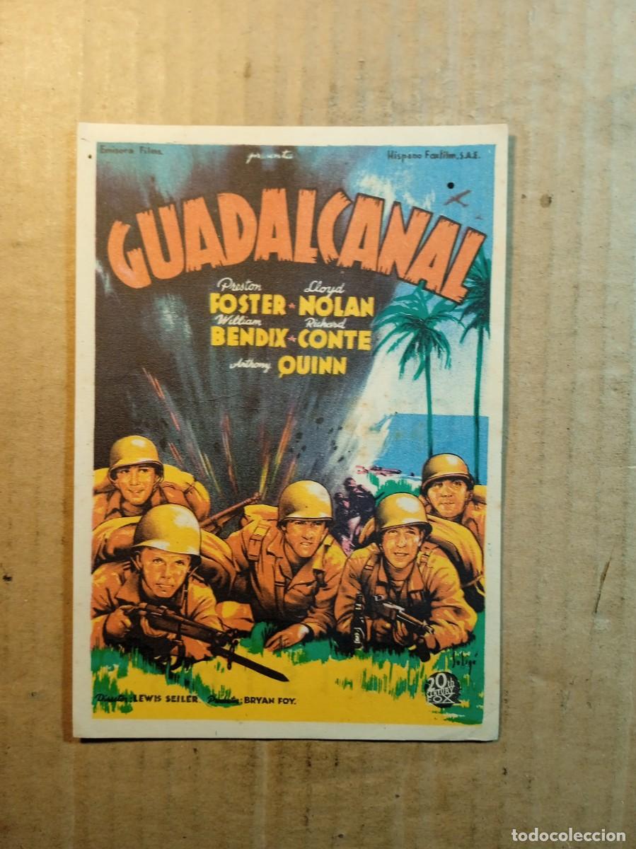  Flyers Publicitaires de films Anciens: FOLLETO DE MANO CON PUBLICIDAD GUADALCANAL