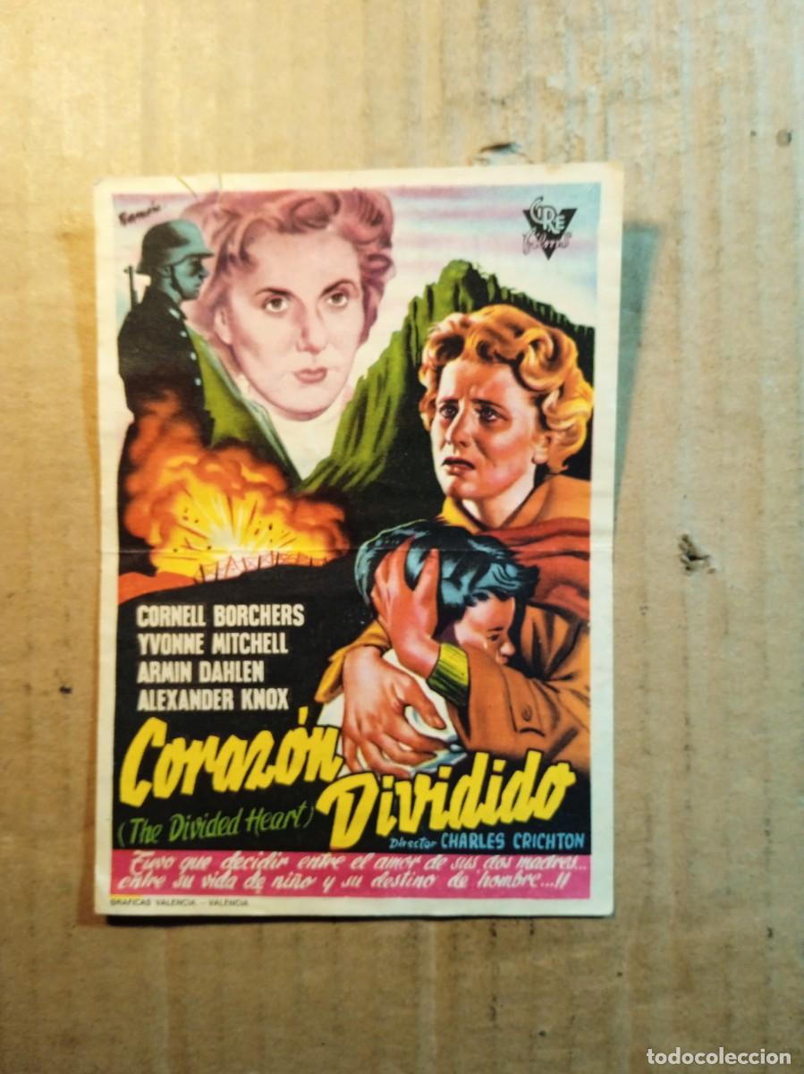 Cinema: FOLLETO DE MANO CON PUBLICIDAD CORAZON DIVIDIDO