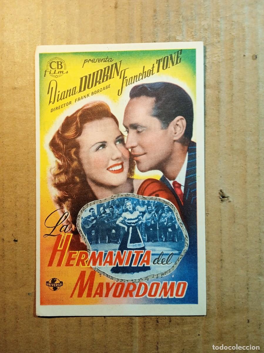 Cine: FOLLETO DE MANO CON PUBLICIDAD LA HERMANA DEL MAYORDOMO
