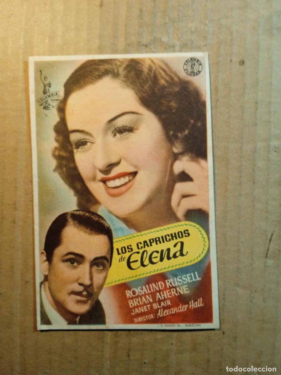  Flyers Publicitaires de films Anciens: FOLLETO DE MANO CON PUBLICIDAD LOS CAPRICHOS DE ELENA