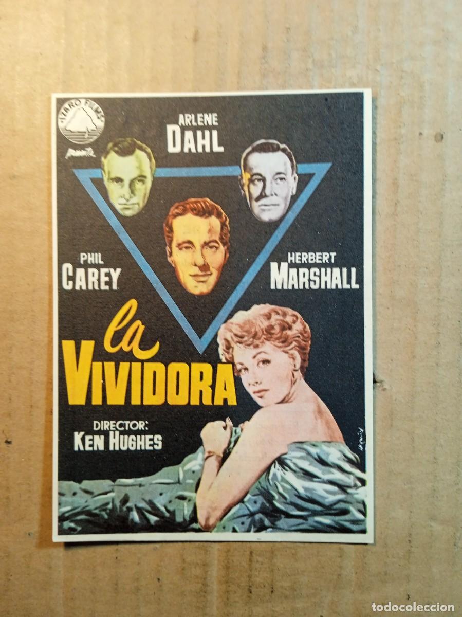 Folhetos de m&atilde;o de filmes antigos de cinema: FOLLETO DE MANO CON PUBLICIDAD LA VIVIDORA