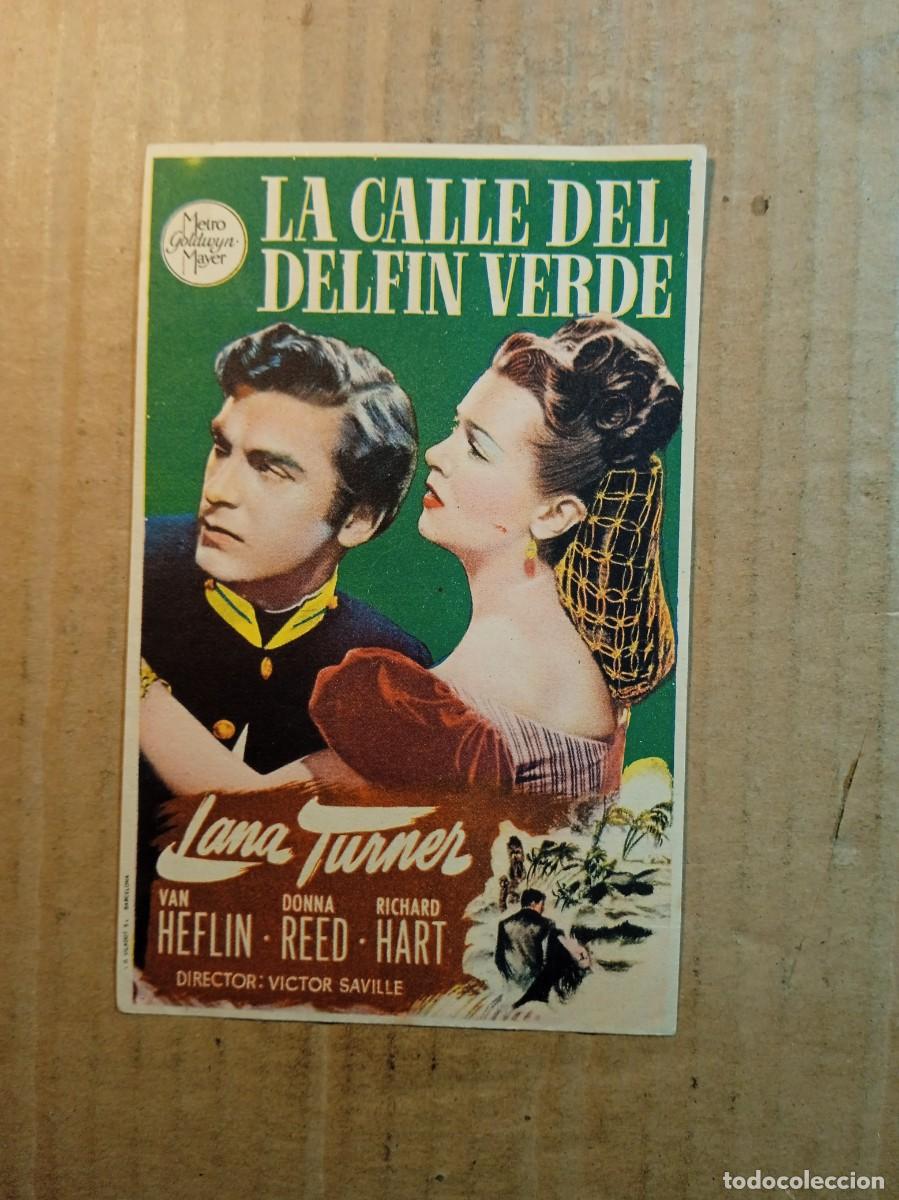  Foglietti di film di film antichi di cinema: FOLLETO DE MANO CON PUBLICIDAD LA CALLE DEL DELF&Iacute;N VERDE