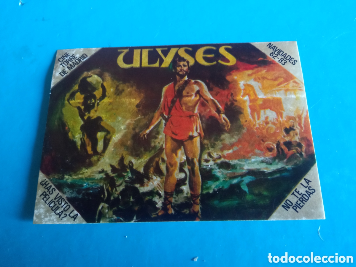Cine: Cromo cartel, Ulyses, Cine Torre de Madrid, Navidades 82-83