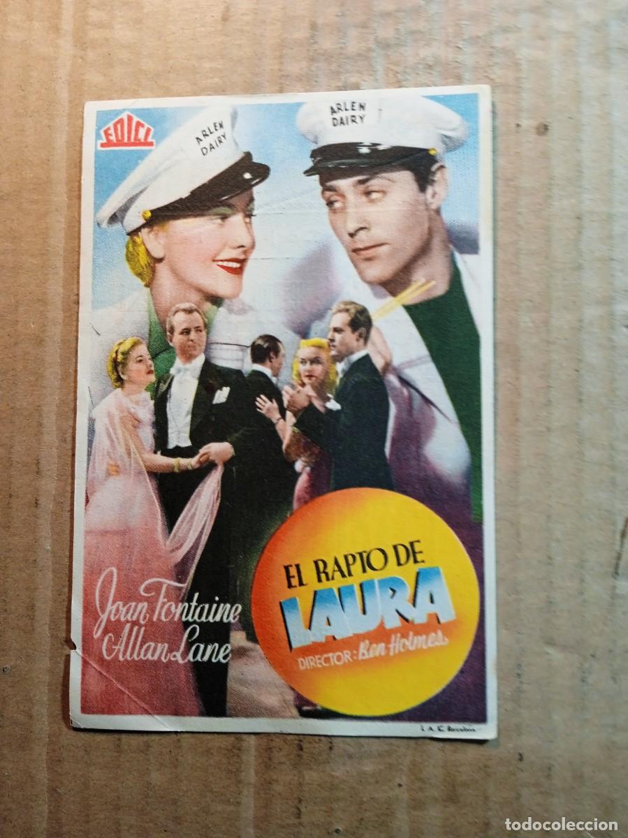  Flyers Publicitaires de films Anciens: FOLLETO DE MANO CON PUBLICIDAD EL RAPTO DE LAURA
