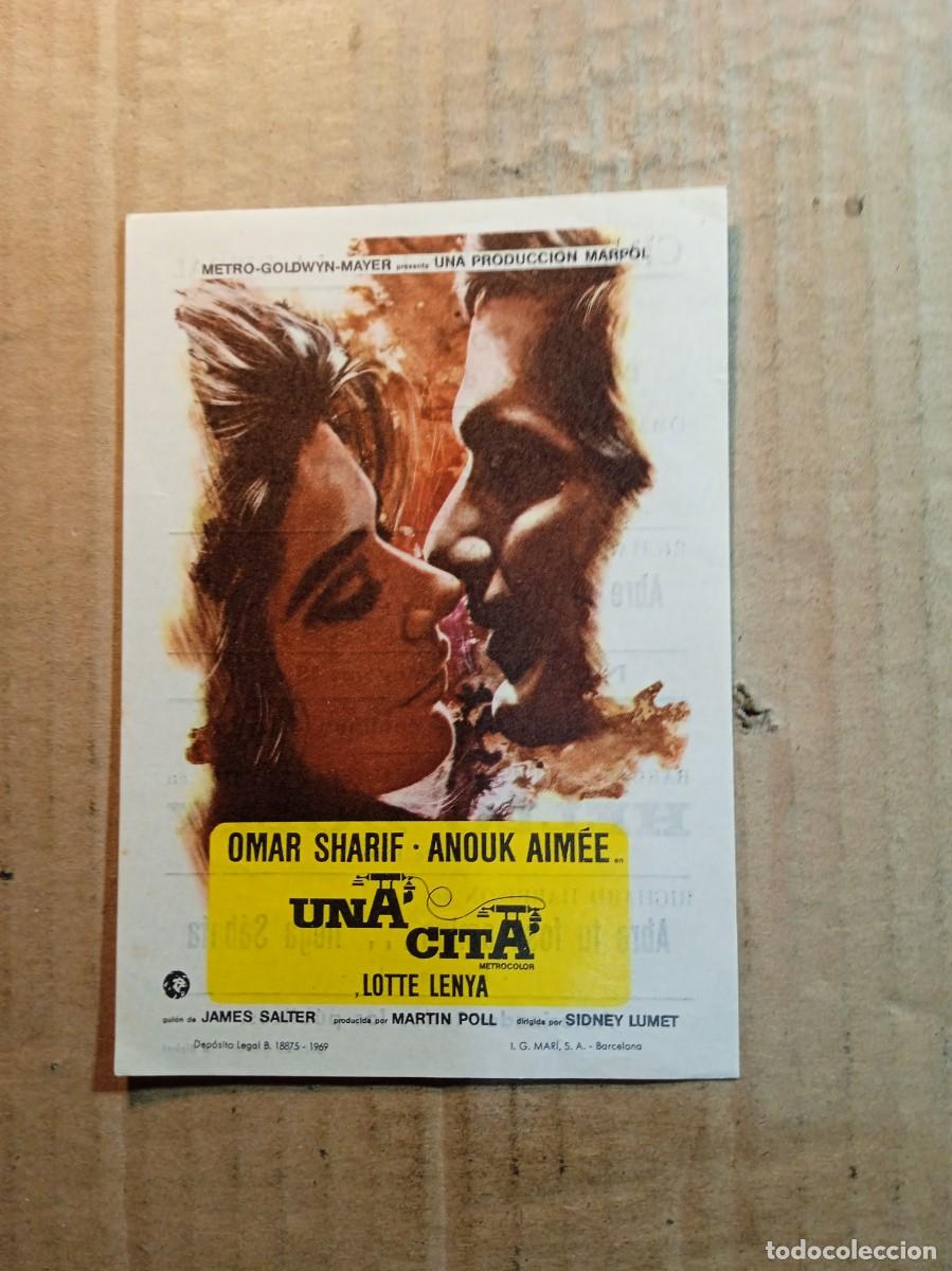 Kino: FOLLETO DE MANO CON PUBLICIDAD UNA CITA