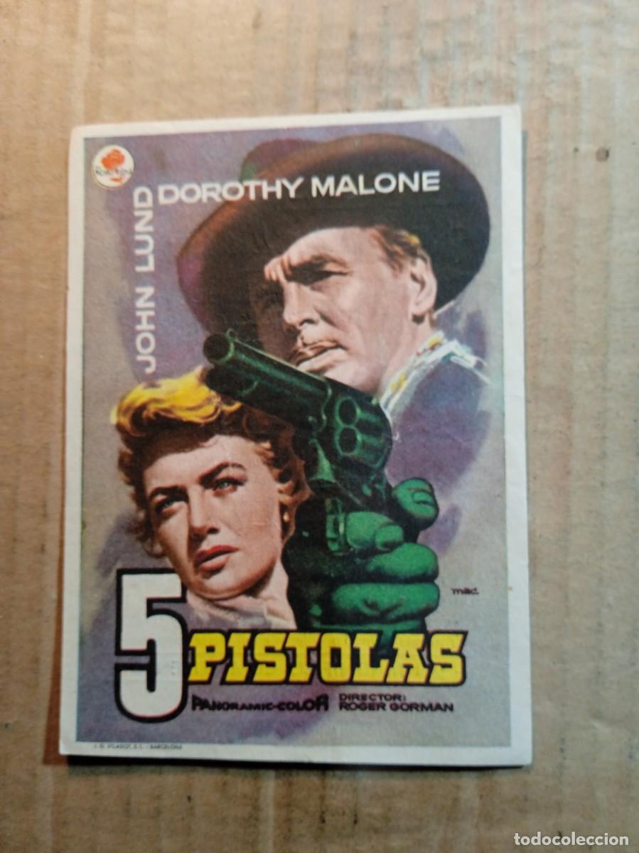 Kino: FOLLETO DE MANO CON PUBLICIDAD 5 PISTOLAS