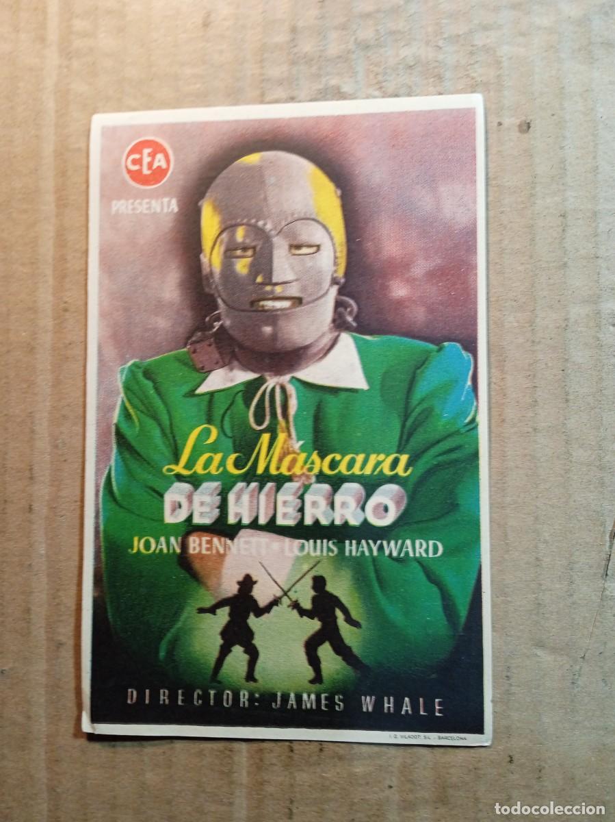  Flyers Publicitaires de films Anciens: FOLLETO DE MANO CON PUBLICIDAD LA MASCARA DE HIERRO