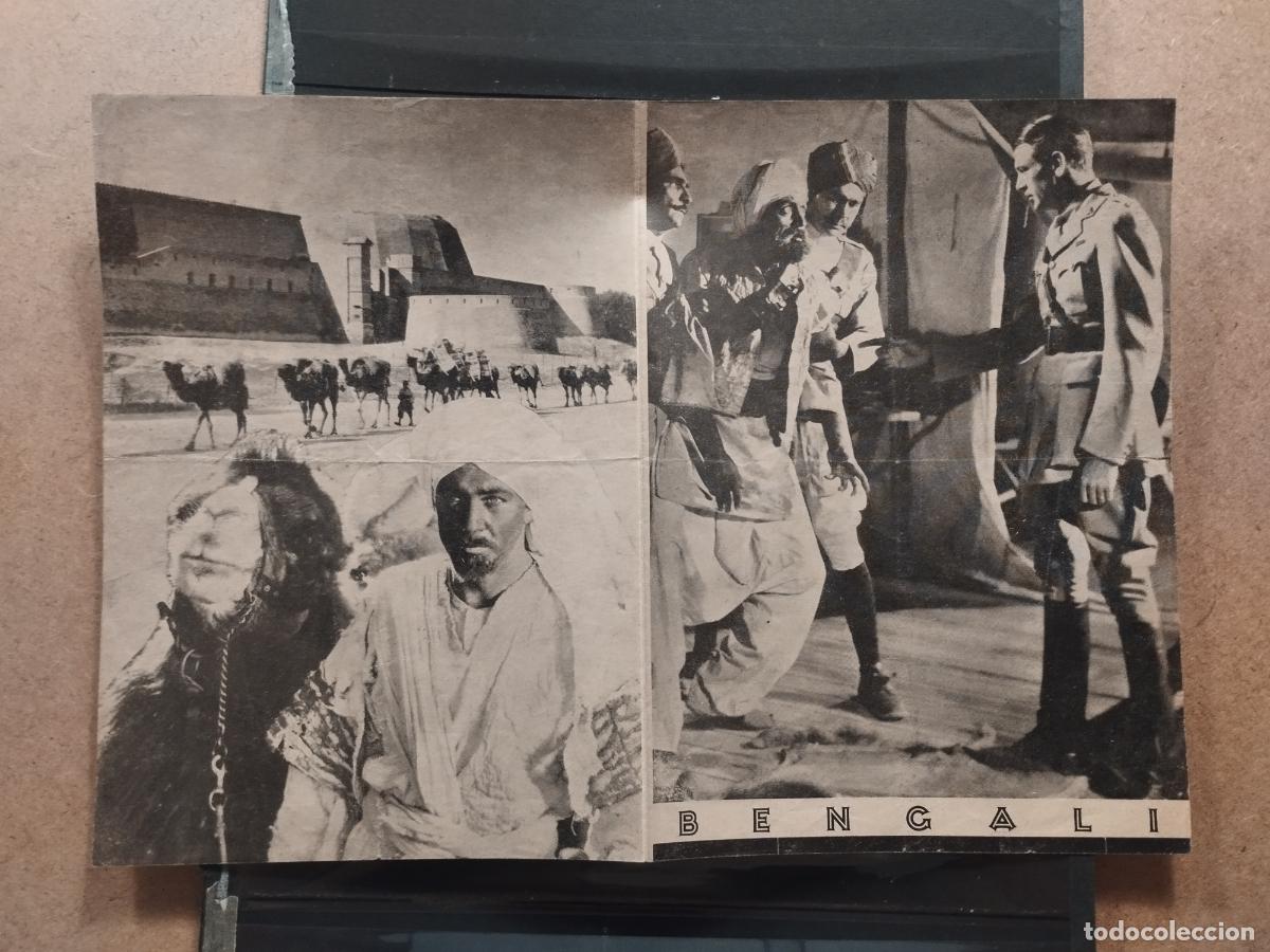 Kino: FAC PROGRAMA DE CINE ALEMAN DE PELICULA. &rdquo;BENGALI&rdquo;. CON GARY COOPER. DOBLEZ HORIZONTAL Y VERTICAL