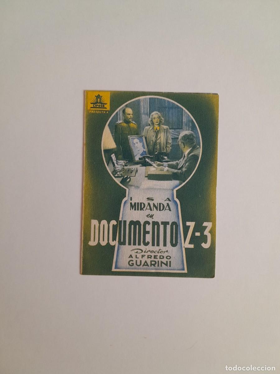 Cine: PROGRAMA DE CINE DOCUMENTO Z-3 (CINE ALHAMBRA, 1942)