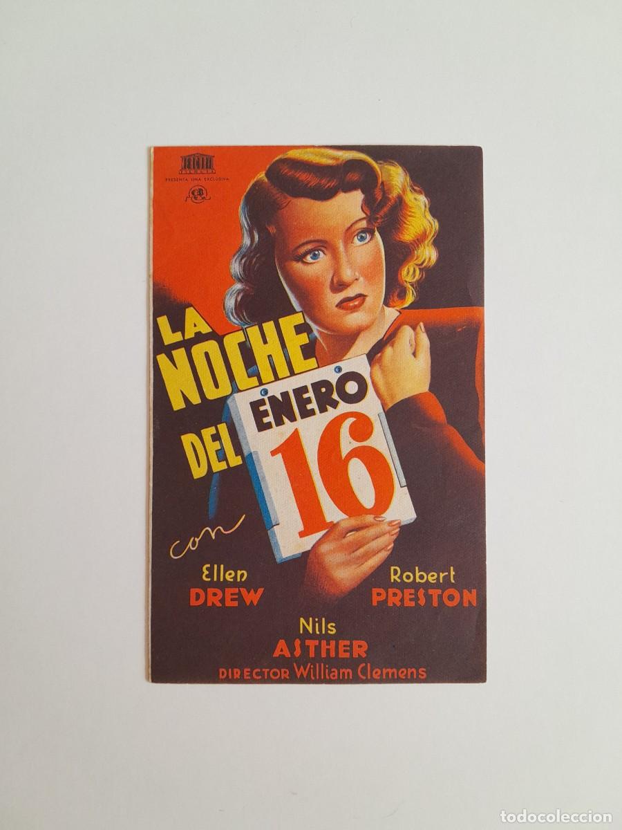 Cine: PROGRAMA DE CINE LA NOCHE DEL 16 DE ENERO (CINE AVENIDA, 1944)