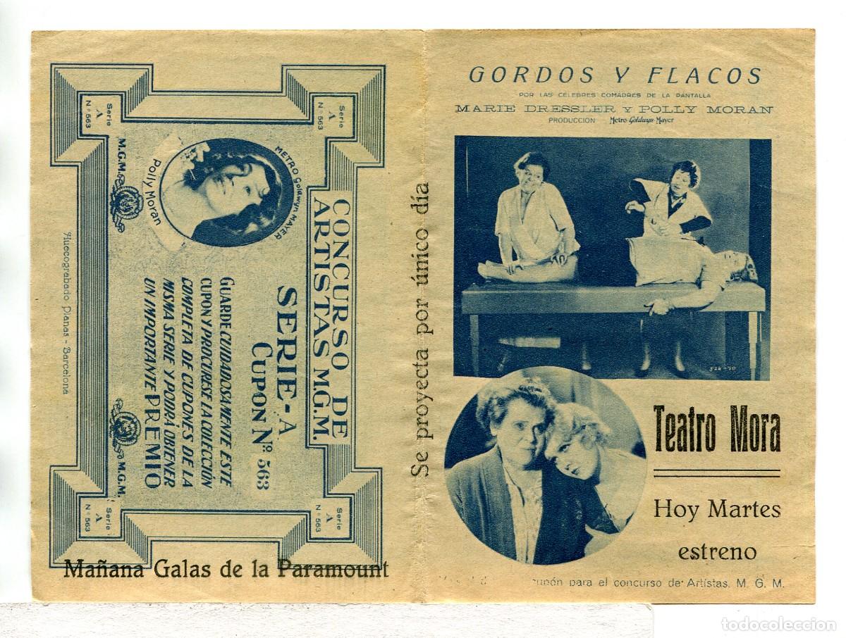Cinema: GORDOS Y FLACOS, con MARIE DRESSLER.