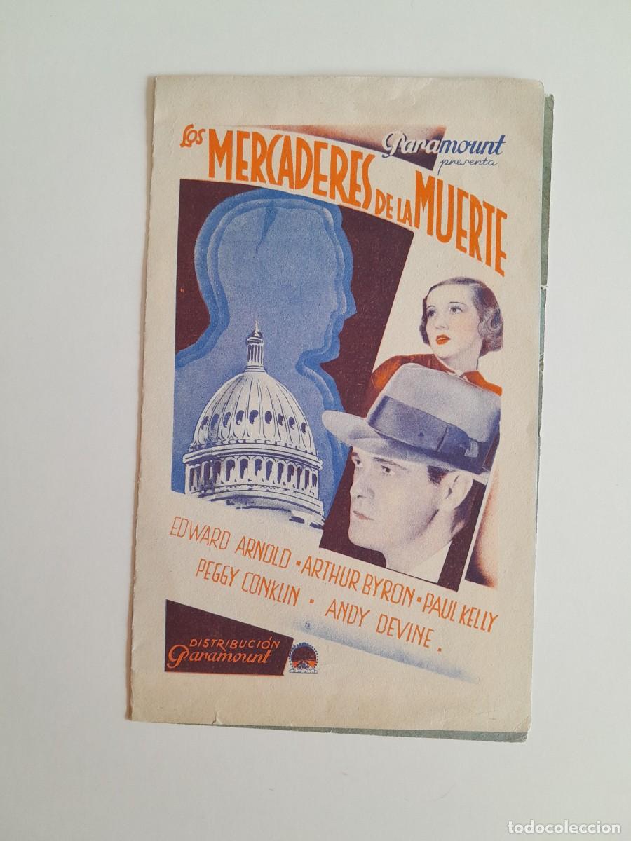 Cine: PROGRAMA DE CINE LOS MERCADERES DE LA MUERTE (c.1940)