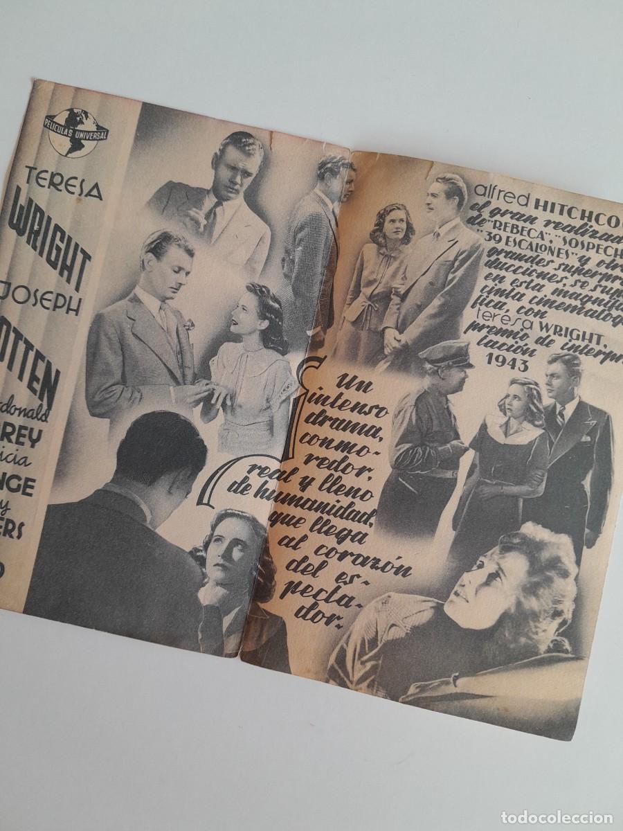 Cine: PROGRAMA DE CINE LA SOMBRA DE UNA DUDA (c.1940) - Foto 2
