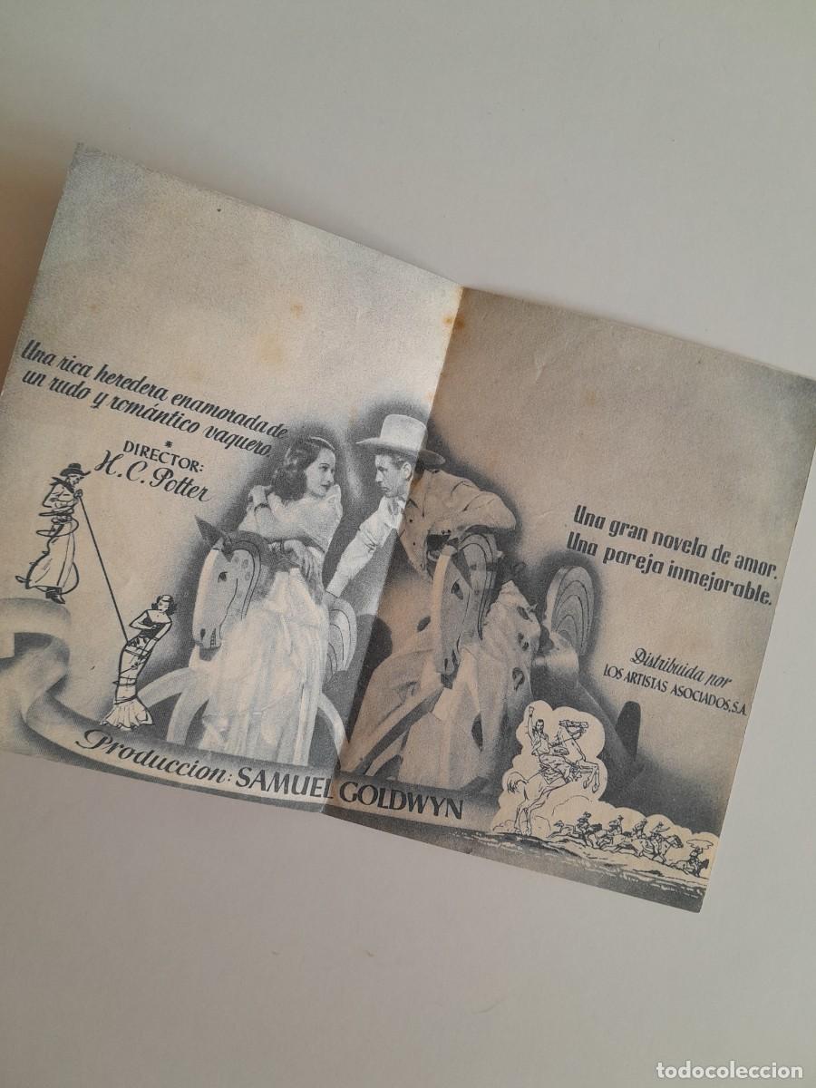 Cine: PROGRAMA DE CINE EL VAQUERO Y LA DAMA (c.1940) - Foto 2