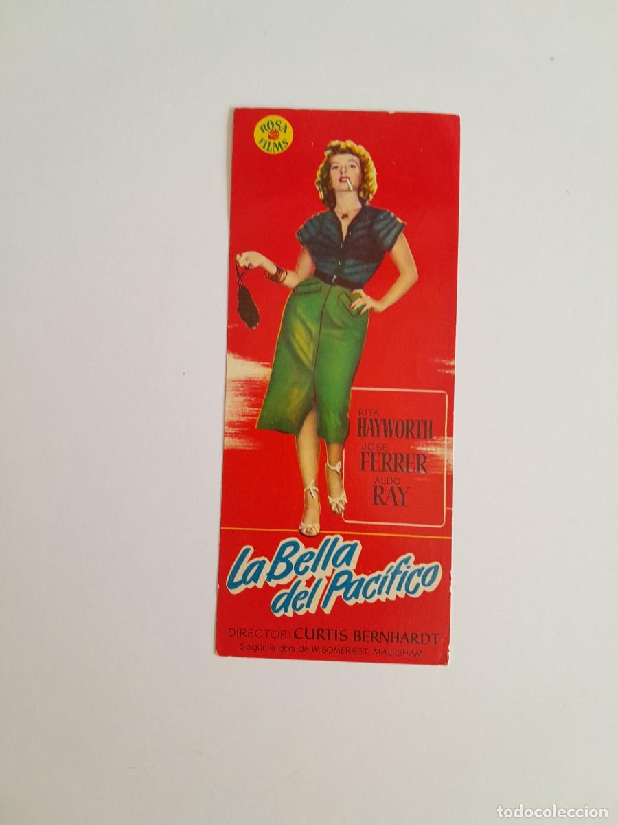 Cine: PROGRAMA DE CINE LA BELLA DEL PAC&Iacute;FICO (CINE FELIPE II, c.1940)