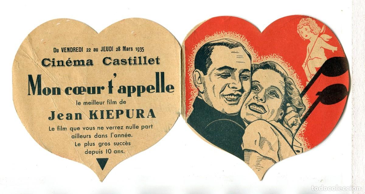 Cine: MON COEUR T&acute;APPELLE (MI CORAZ&Oacute;N TE LLAMA), con Lucien Baroux. Programa franc&eacute;s.