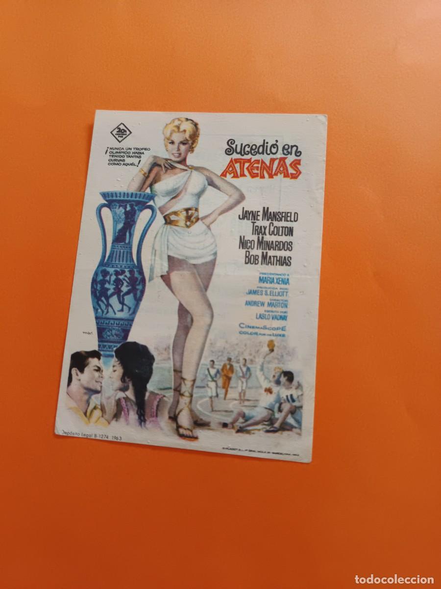  Foglietti di film di film antichi di cinema: PROGRAMA DE CINE SUCEDIO EN ATENAS JAYNE MANSFIELD
