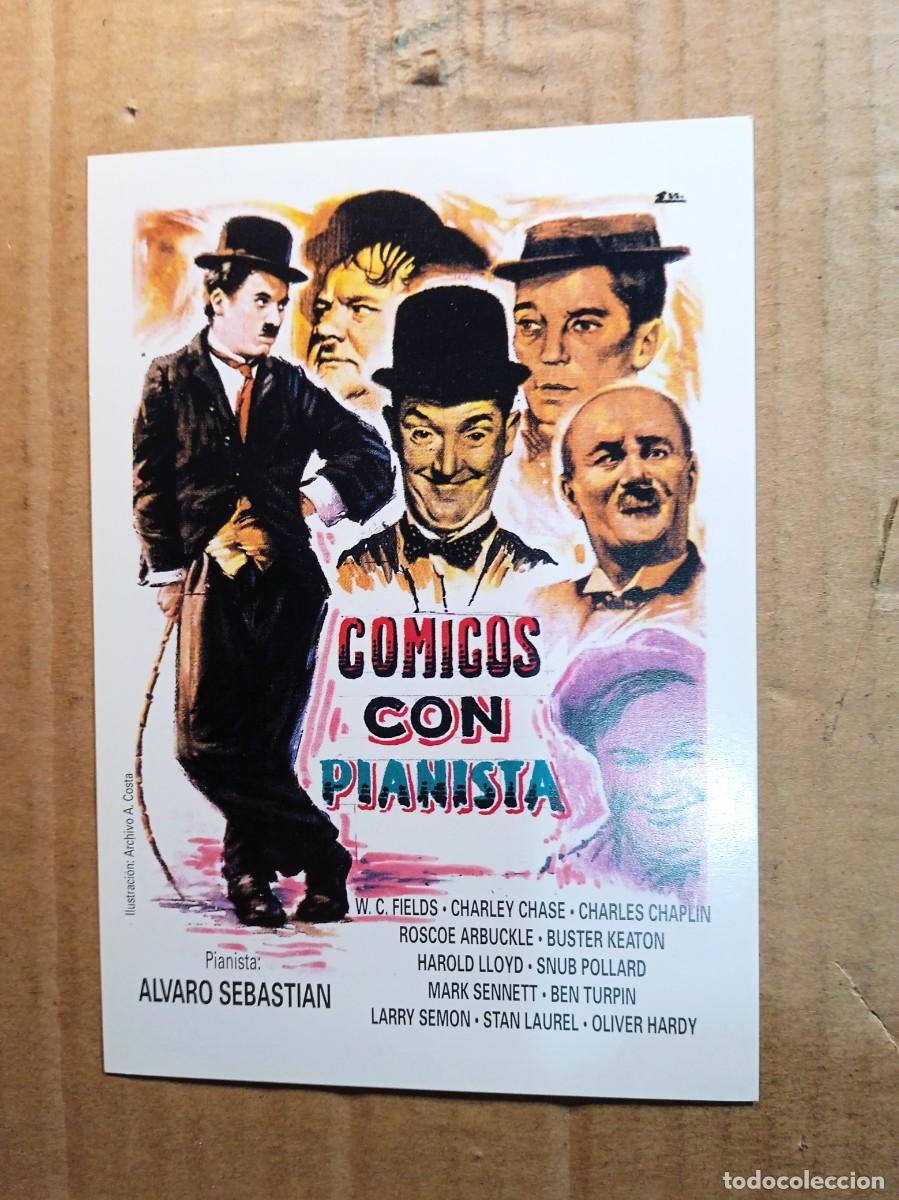 Cine: FOLLETO DE MANO CON PUBLICIDAD COMICOS CON PIANISTA