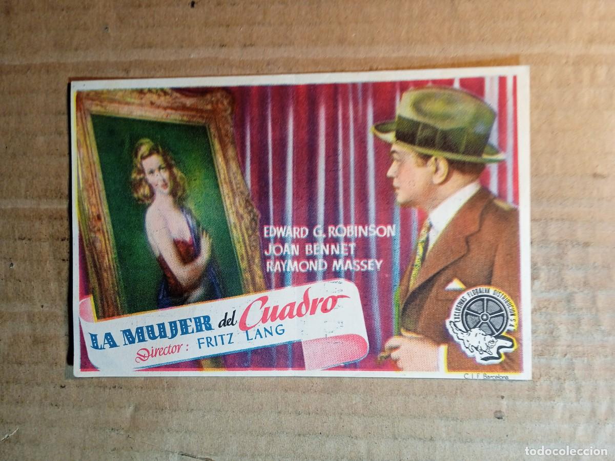  Foglietti di film di film antichi di cinema: FOLLETO DE MANO CON PUBLICIDAD LA MUJER DEL CUADRO