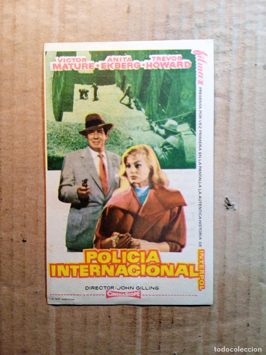 Cine: FOLLETO DE MANO CON PUBLICIDAD POLICIA INTERNACIONAL