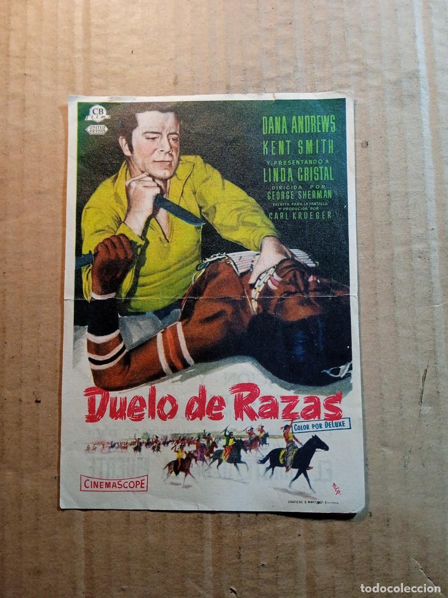  Flyers Publicitaires de films Anciens: FOLLETO DE MANO CON PUBLICIDAD DUELO DE RAZAS