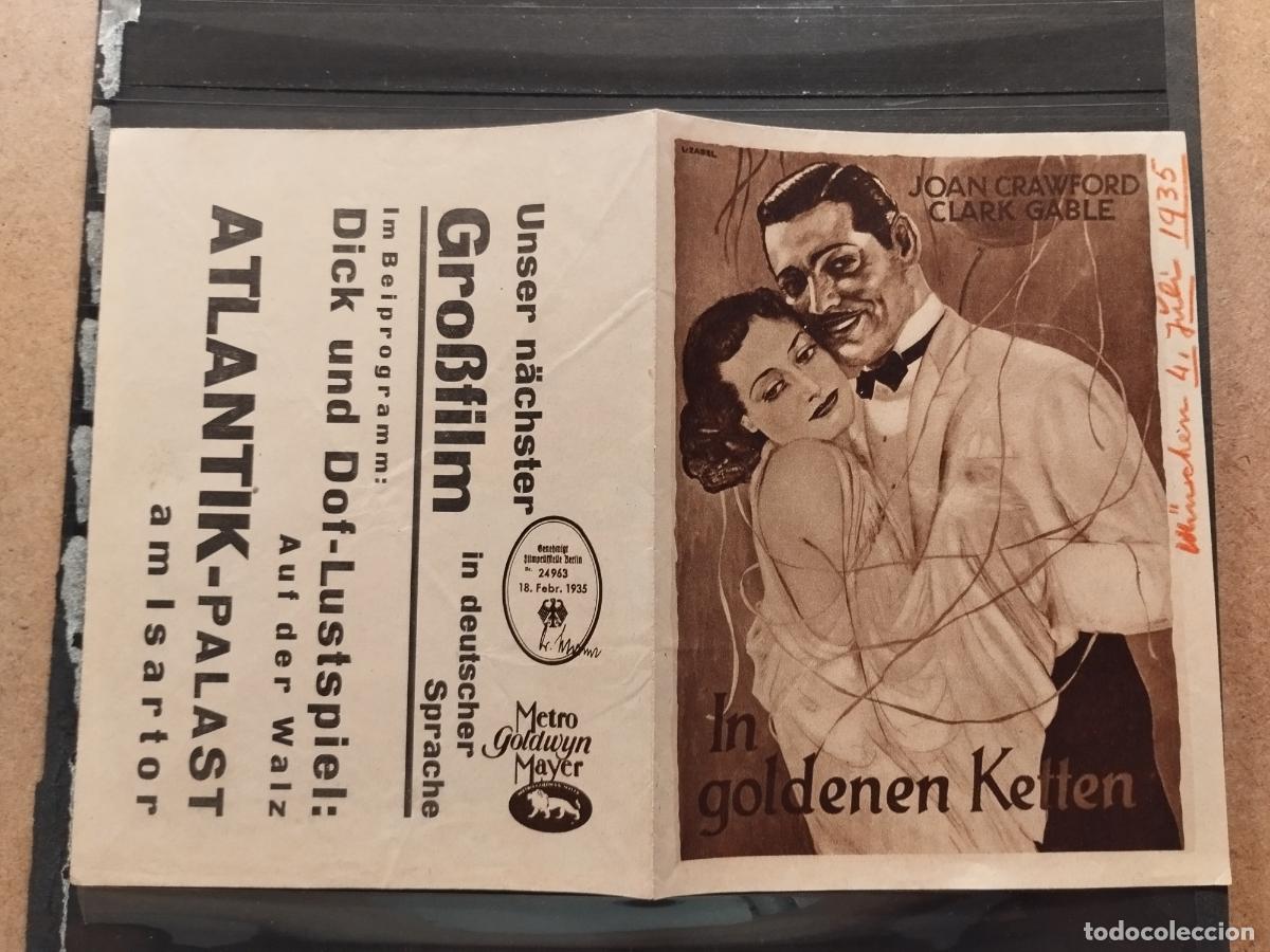 Cine: FAC PROGRAMA DESPLEGABLE DE CINE ALEMAN. &rdquo; IN GOLDENEN KETTEN&rdquo;. 1935