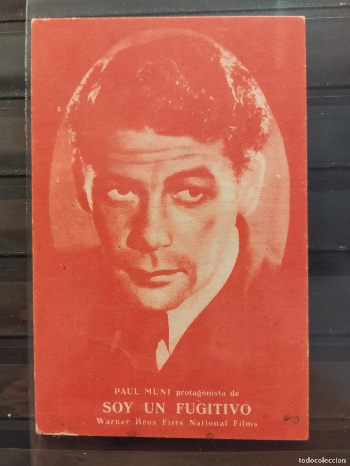 Folhetos de m&atilde;o de filmes antigos de cinema: FAC PROGRAMA TIPO TARJETA. SOY UN FUGITIVO. PERFECTO.