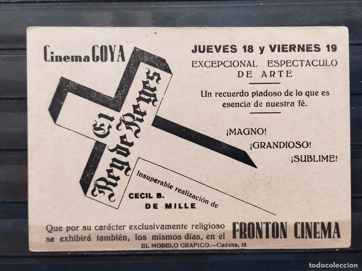 Cine: FAC PROGRAMA TIPO TARJETA. EL REY DE REYES. PERFECTA. - Foto 2
