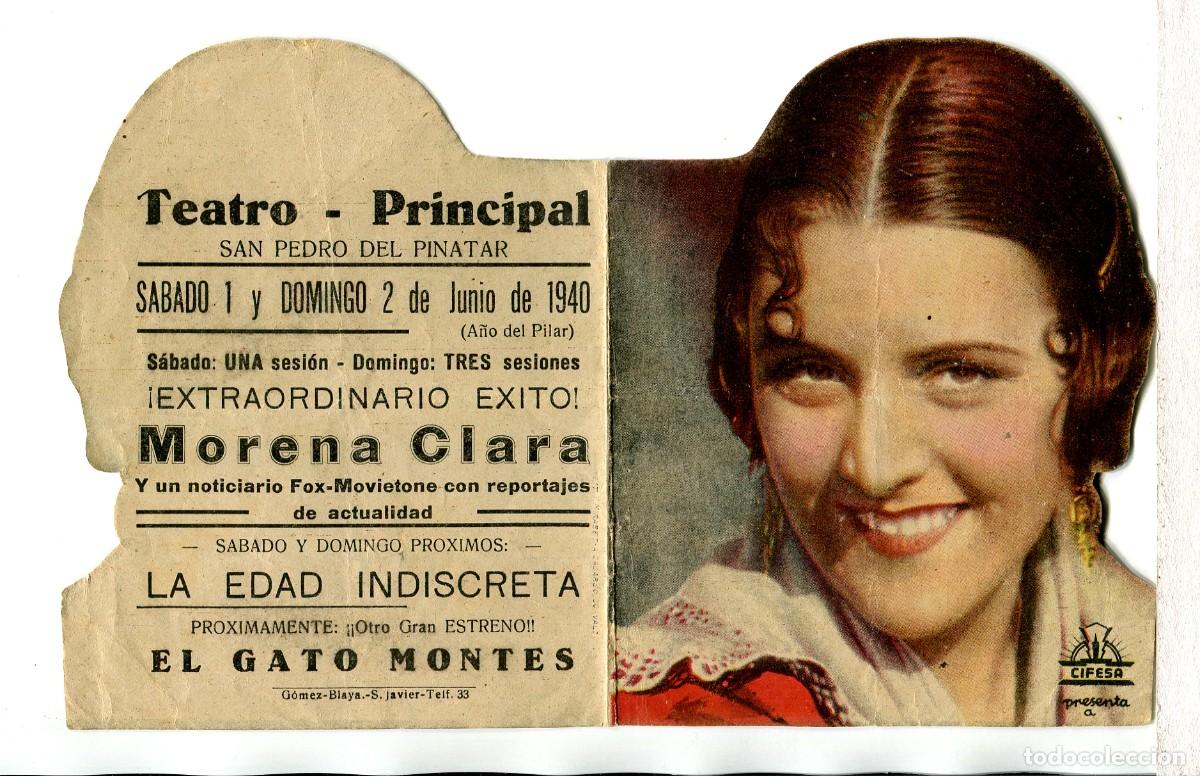 Cinema: MORENA CLARA, con Imperio Argentina.