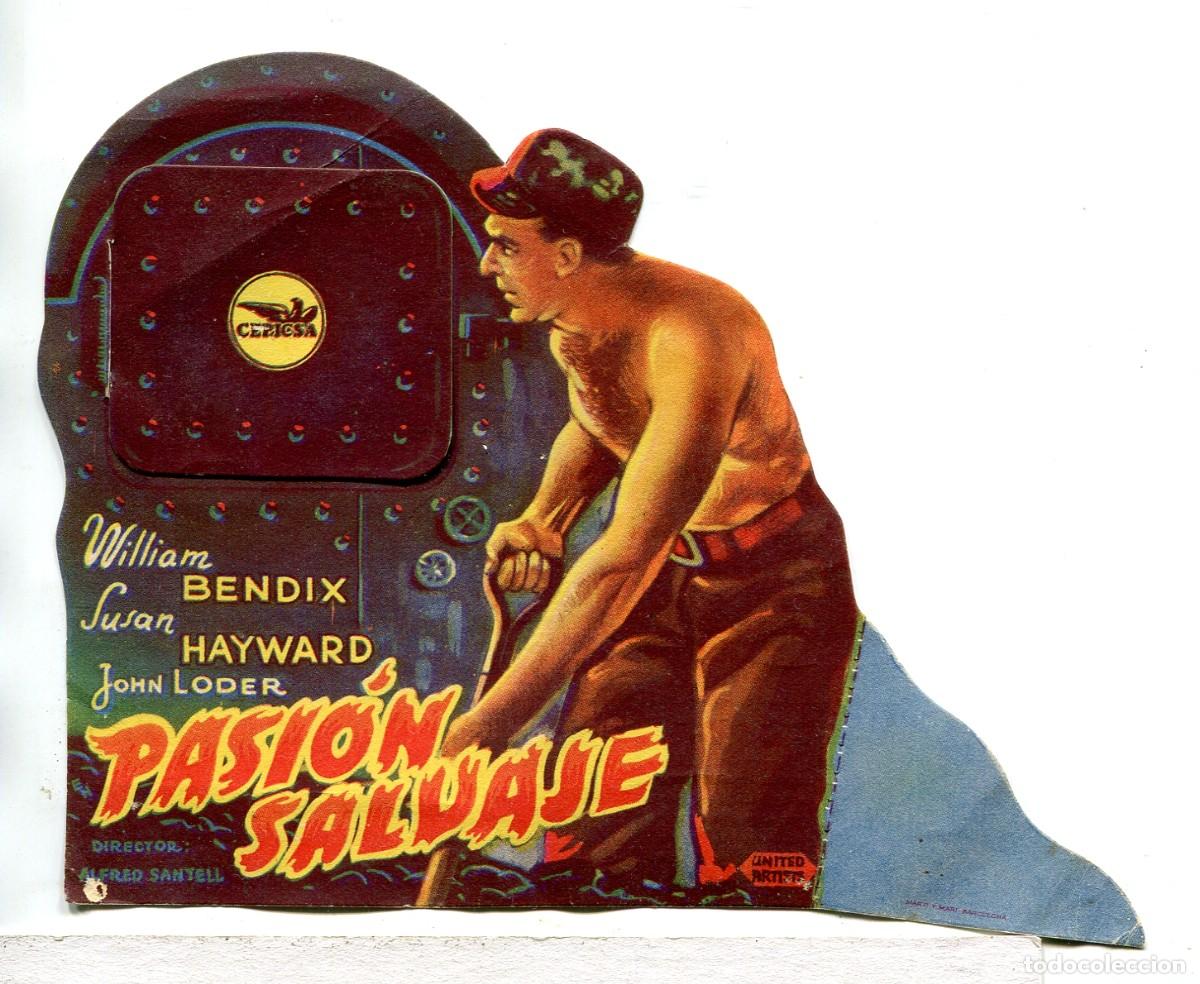  Flyers Publicitaires de films Anciens: PASI&Oacute;N SALVAJE, con Susan Hayward.