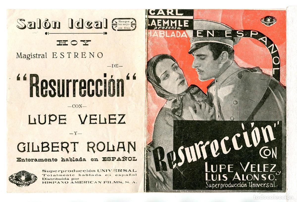 Kino: RESURRECCI&Oacute;N, con Lupe Velez.