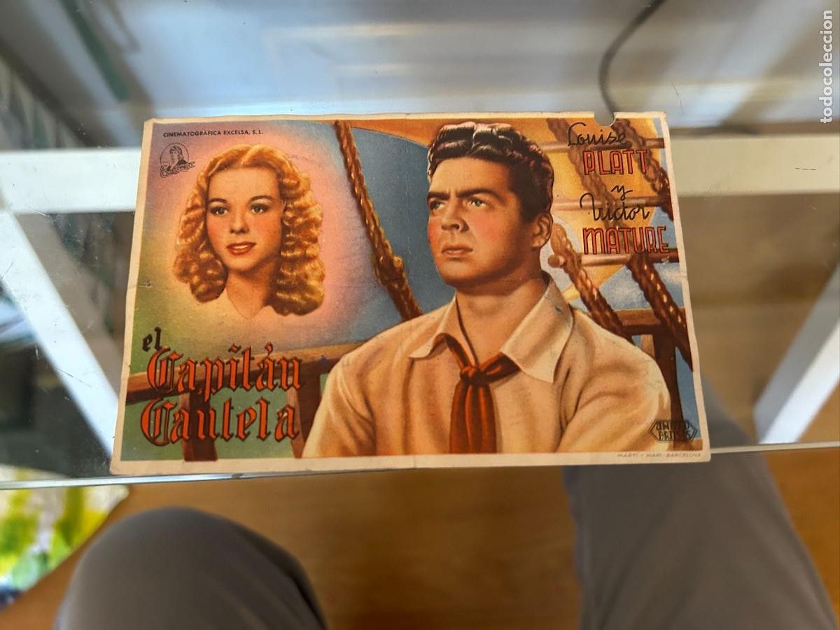 Cine: 1567 EL CAPITAN CAUTELA SALON BIDE-ONEVA ONDARROA CON PUBLICIDAD COMO SE VE