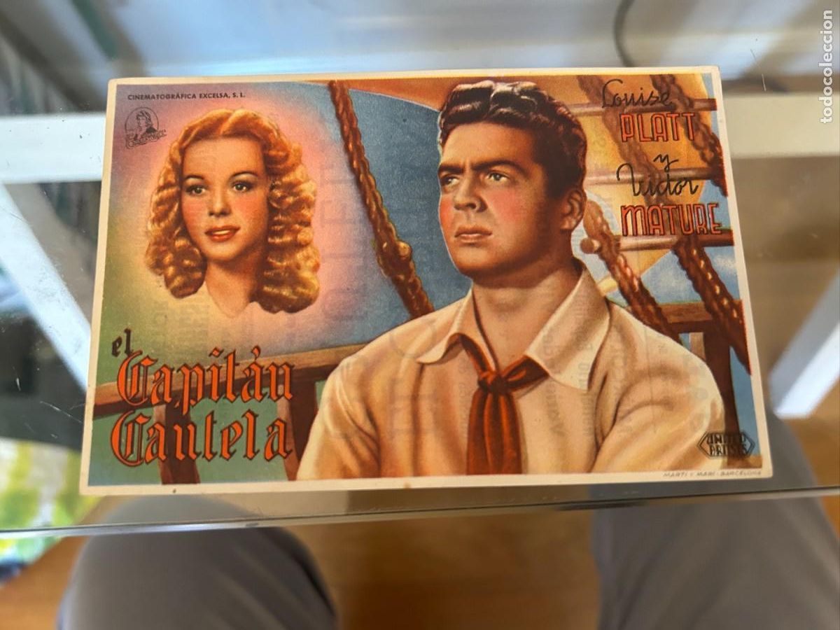  Flyers Publicitaires de films Anciens: 1568 EL CAPITAN CAUTELA SALON ROMEA CASTELLON CON PUBLICIDAD BUEN ESTADO