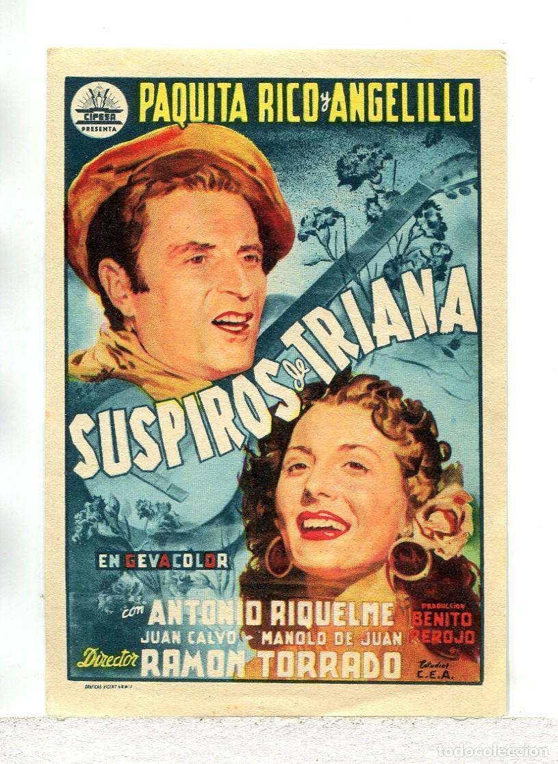 Flyers Publicitaires de films Anciens: SUSPIROS DE TRIANA, con Angelillo.