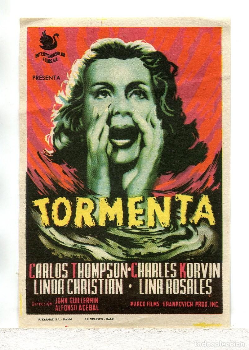  Flyers Publicitaires de films Anciens: TORMENTA, con Lina Rosales.