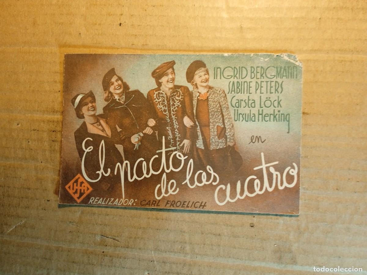 Cine: FOLLETO DE MANO DOBLE DE LA PEL&Iacute;CULA EL PACTO DE LAS CUATRO