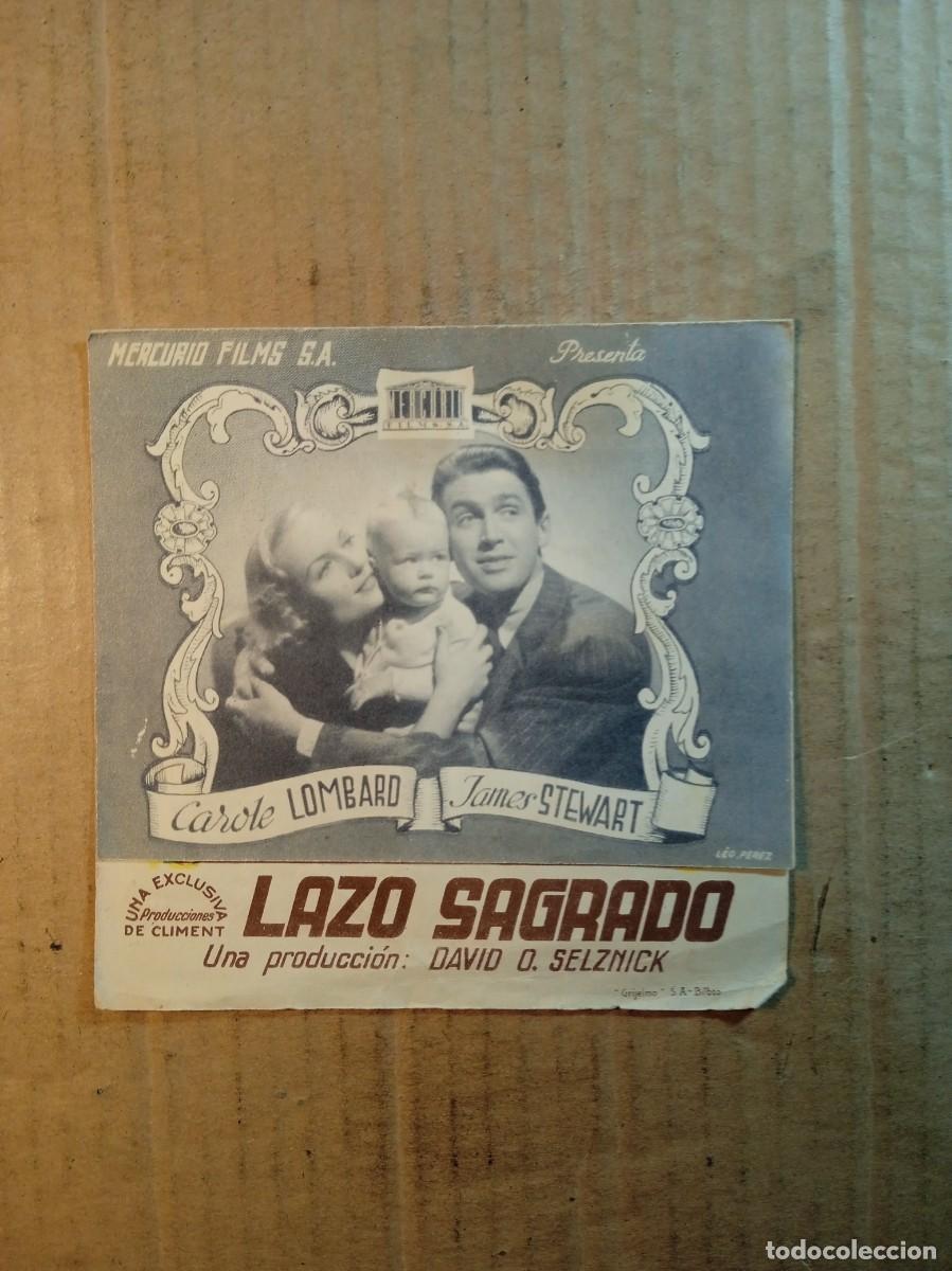  Foglietti di film di film antichi di cinema: FOLLETO DE MANO DOBLE DE LA PEL&Iacute;CULA LAZOS SAGRADOS