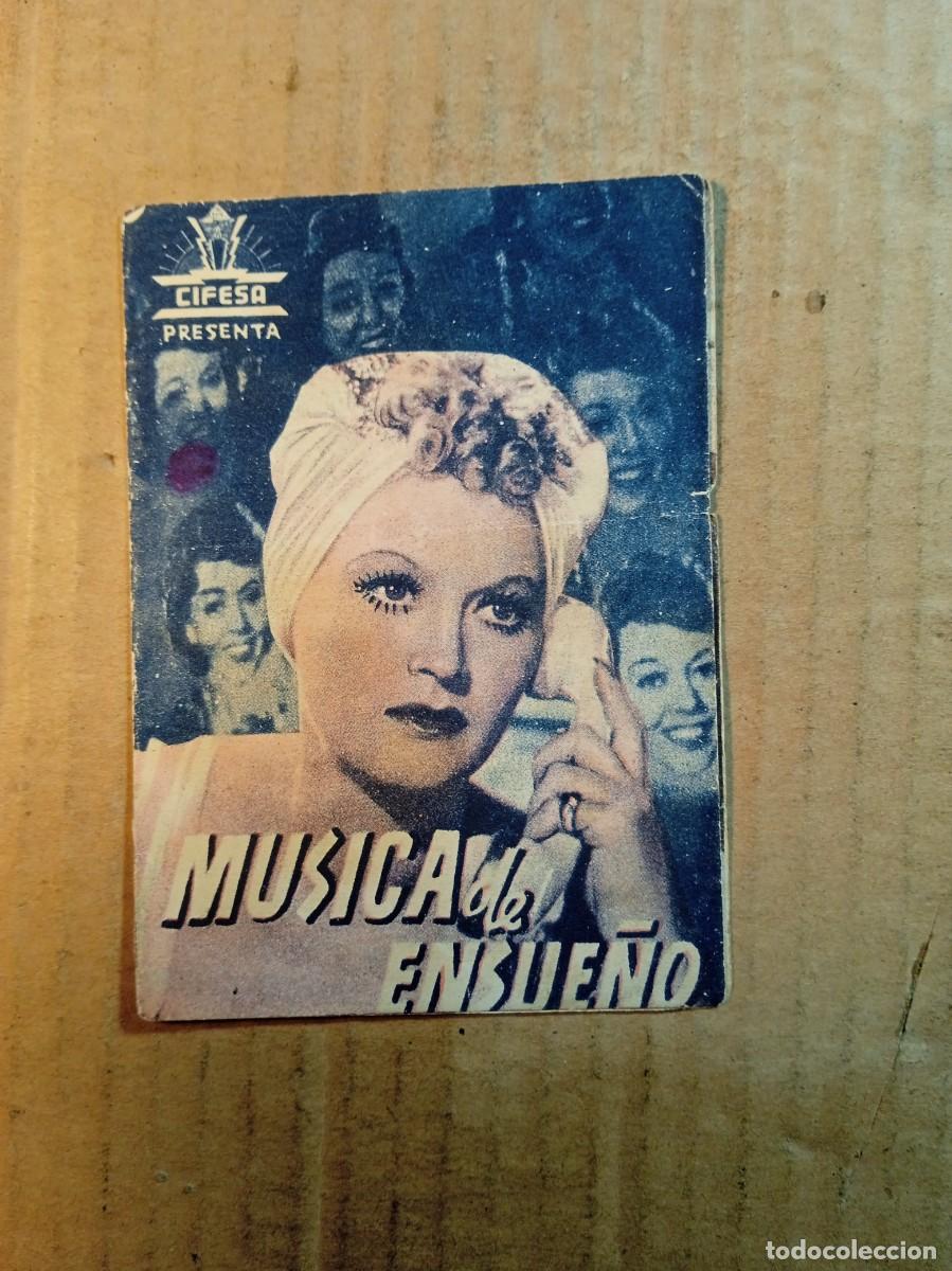 Cine: FOLLETO DE MANO DOBLE DE LA PEL&Iacute;CULA M&Uacute;SICA DE ENSUE&Ntilde;O