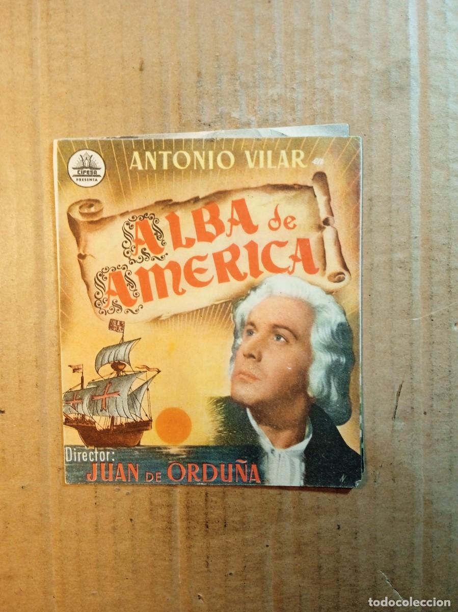 Cinema: FOLLETO DE MANO DOBLE DE LA PEL&Iacute;CULA ALBA DE AM&Eacute;RICA