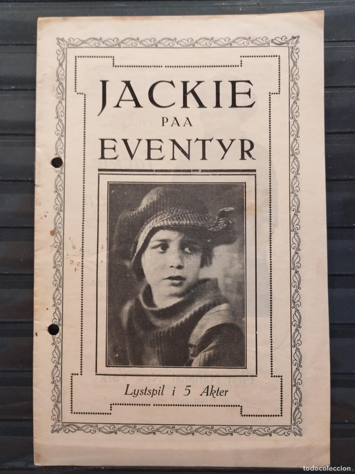 Cine: FAC PROGRAMA DE CINE DANES. TIPO LIBRITO 4 HOJAS. &rdquo;JACKIE PAA EVENTYR&rdquo;. PERFORACION DE ARCHIVO