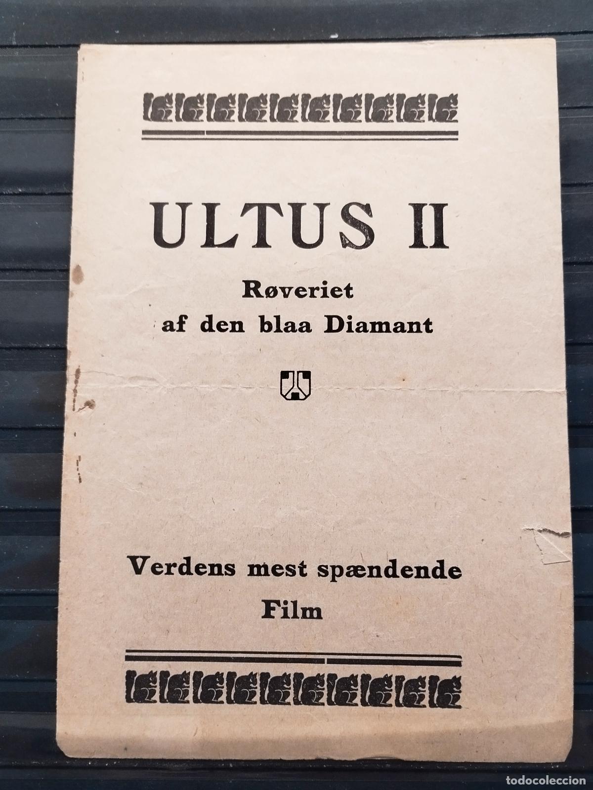 Folhetos de m&atilde;o de filmes antigos de cinema: FAC PROGRAMA DE CINE DANES. TIPO LIBRITO 4 HOJAS. &rdquo;ULTUS II&rdquo;. ALGUNAS MANCHITAS DEL TIEMPO