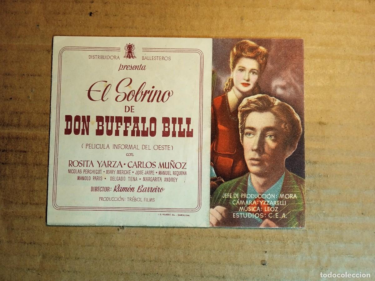  Flyers Publicitaires de films Anciens: FOLLETO DE MANO DOBLE DE LA PEL&Iacute;CULA EL SOBRINO DE DON BUFFALO BILL