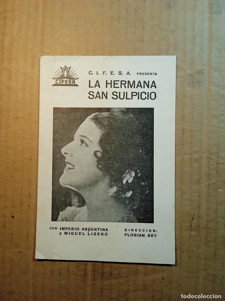  Flyers Publicitaires de films Anciens: FOLLETO DE MANO DOBLE DE LA PEL&Iacute;CULA LA HERMANA SAN SULPICIO