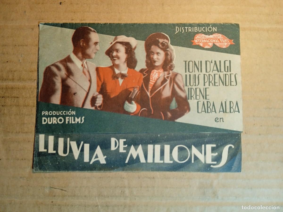 Cine: FOLLETO DE MANO DOBLE DE LA PEL&Iacute;CULA LLUVIA DE MILLONES