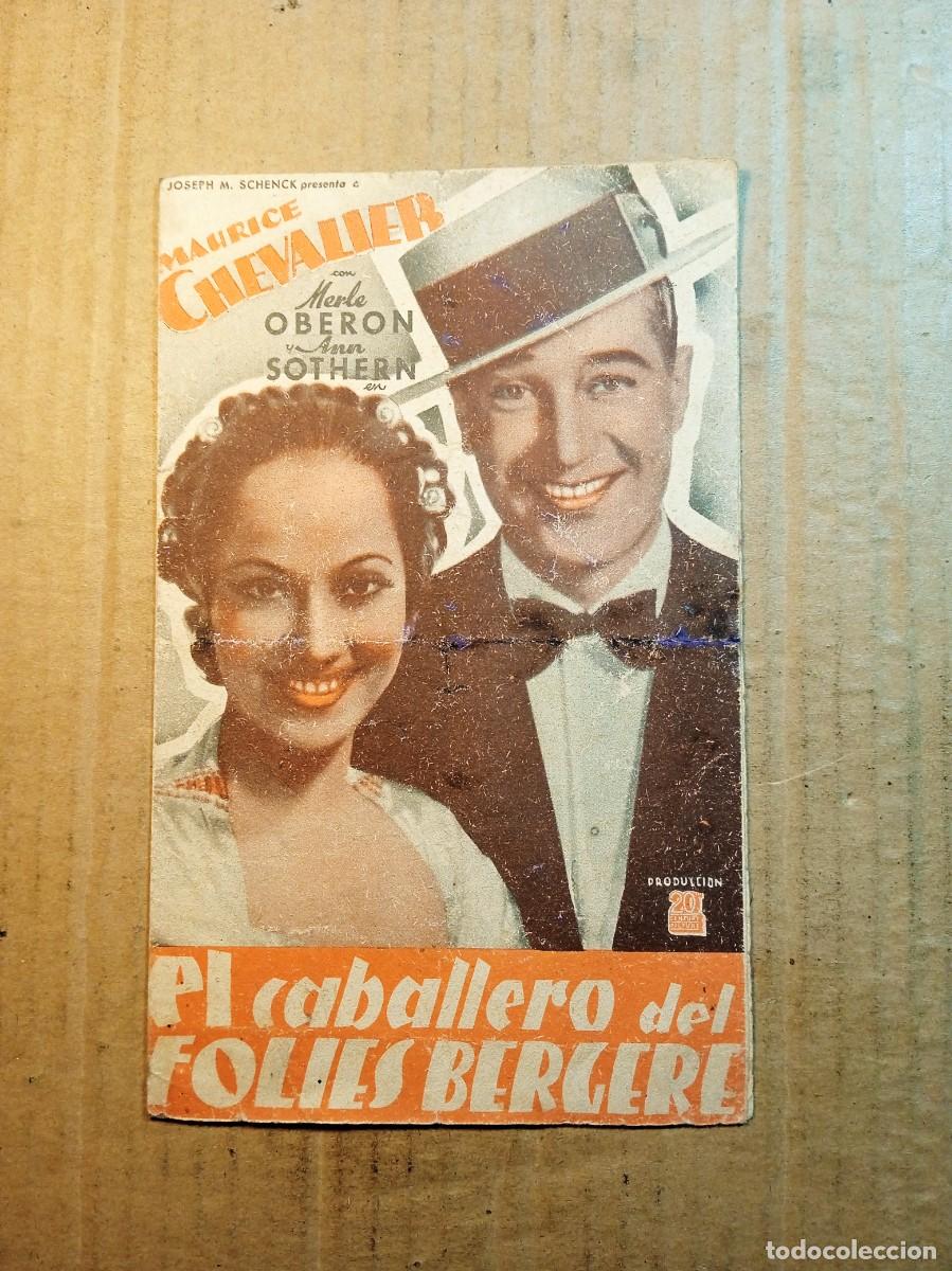 Cine: FOLLETO DE MANO DOBLE DE LA PEL&Iacute;CULA EL CABALLERO DEL FOLIES BERGERE