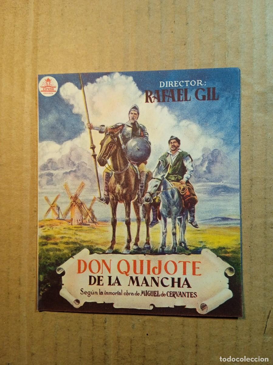 Cinema: FOLLETO DE MANO DOBLE DE LA PEL&Iacute;CULA DON QUIJOTE DE LA MANCHA