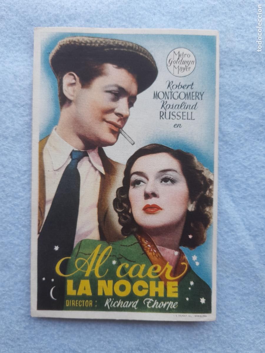 Cine: Al Caer la Noche. A&ntilde;o 1946. Robert Montgomery. Rosalind Russell.