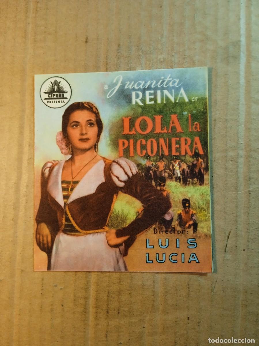 Folhetos de m&atilde;o de filmes antigos de cinema: FOLLETO DE MANO DOBLE DE LA PEL&Iacute;CULA LOLA LA PICONERA