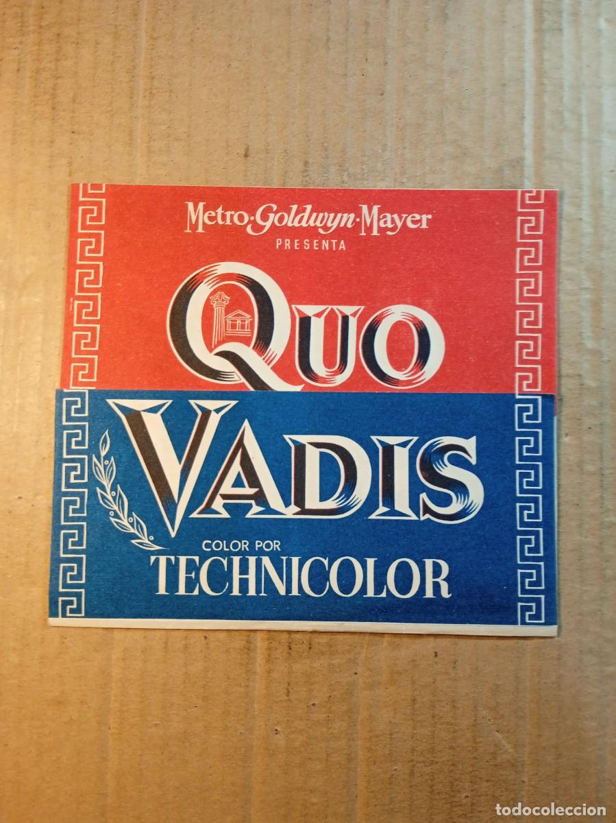 Cine: FOLLETO DE MANO DOBLE DE LA PEL&Iacute;CULA QUO VADIS