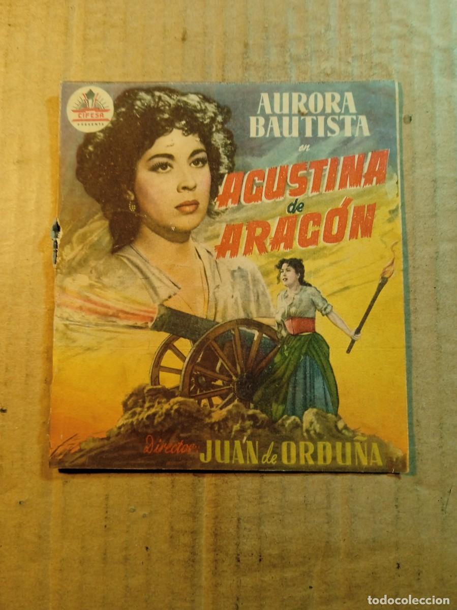  Flyers Publicitaires de films Anciens: FOLLETO DE MANO DOBLE DE LA PEL&Iacute;CULA AGUSTINA DE ARAG&Oacute;N